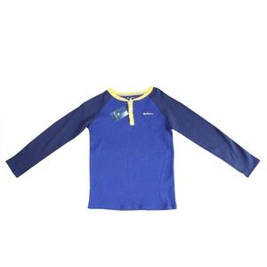 NWT Boys' Youth BEN SHERMAN Original L/S Navy Henley Button-Neck Shirt LG 14-16